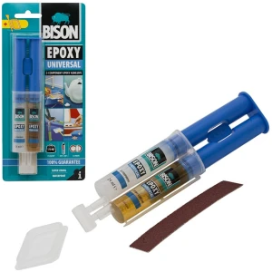Afbeelding van Bison - Epoxy lijm voor Metaal, Steen, Beton, Polyester Reparatieset - Vloeibaar staal Universeel - 2