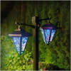 Afbeelding van Garden of Eden - Dubbele Landelijke Tuinlantaarn LED Solar op Prikspot - 137cm Hoog - Tuinverlichting /