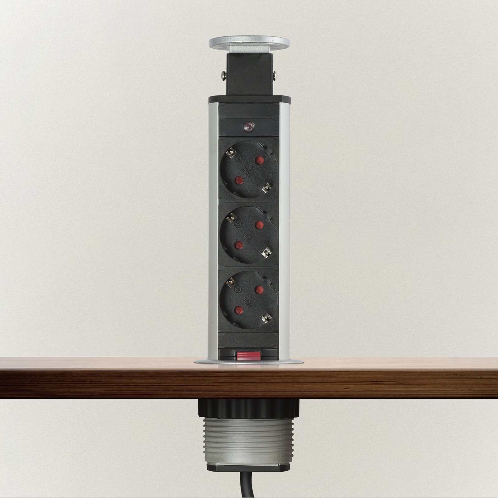 Afbeelding van DELIGHT - Inbouw Pop-Up Tafelblad Stekkerdoos met 3 Stopcontacten - Zilver - 2c47 e464 4a51 bea1 53b38785936f
