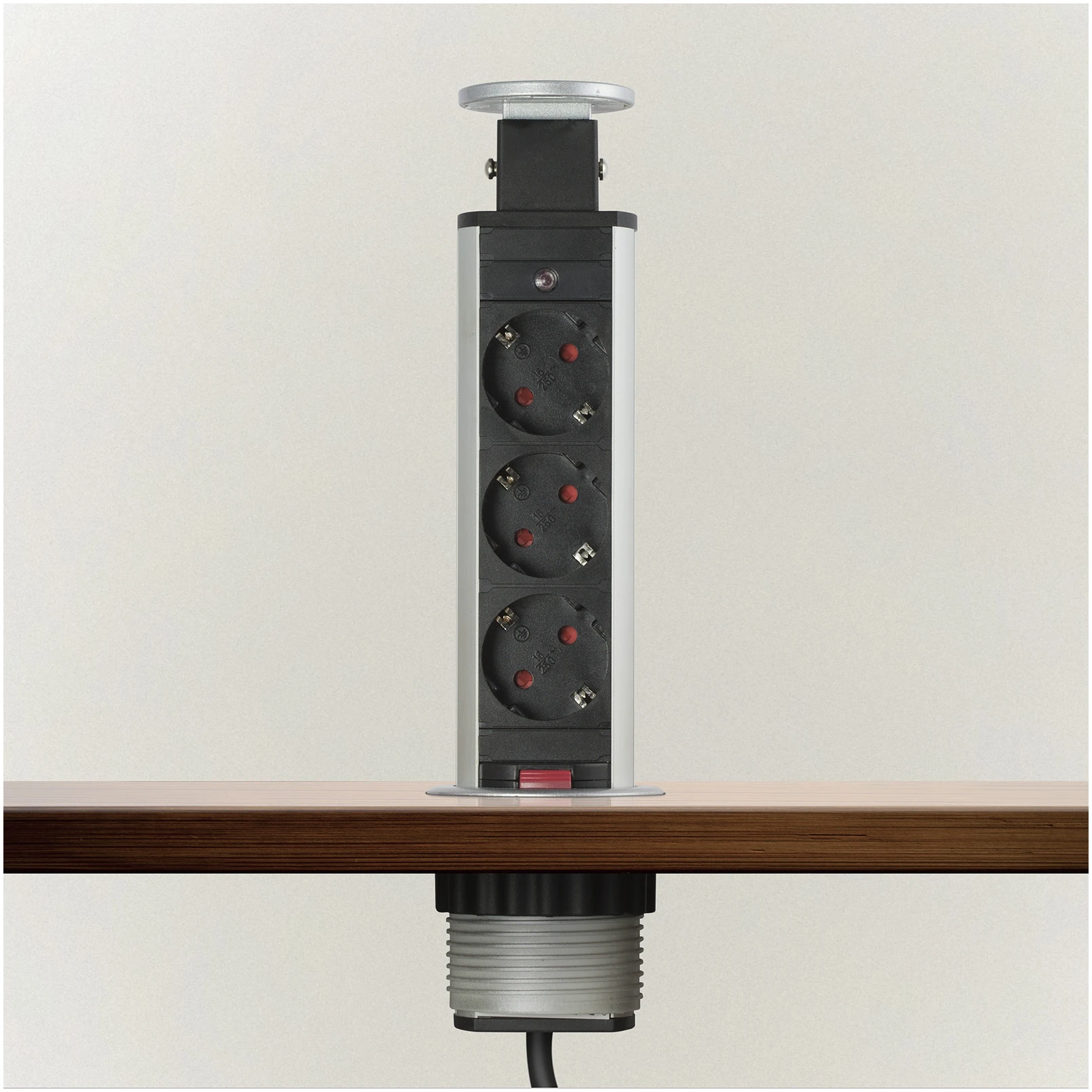Afbeelding van DELIGHT - Inbouw Pop-Up Tafelblad Stekkerdoos met 3 Stopcontacten - Zilver - 2c47 e464 4a51 bea1 53b38785936f
