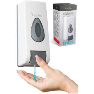 Afbeelding van Vog&Arths - Zeepdispenser Wandmontage - Hangend Zeeppompje Muur - Wit - Mechanische Zeep pomp - 350ML -