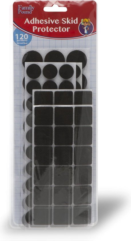 Afbeelding van 120x Premium Viltjes Stoelpoten - Zwart - Zelfklevend Anti Kras Meubelvilt voor Meubels - 120 stuks - Rond en