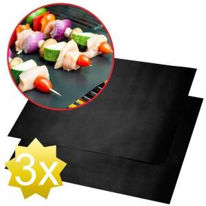 Afbeelding van Family Pound - Barbecue Mat - Grill Mat voor BBQ - SET van 3 stuks - Herbruikbaar Bakpapier - Oven en