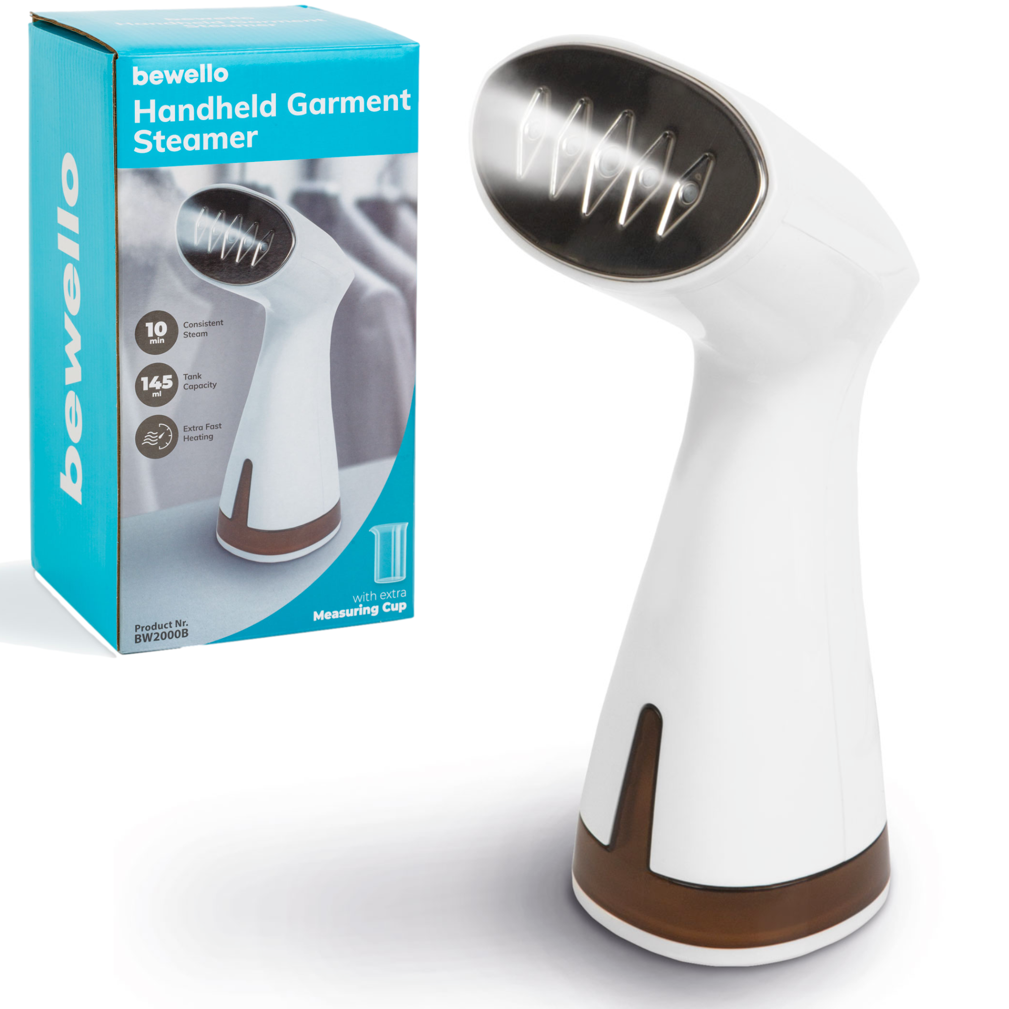 Afbeelding van Bewello - Kledingstomer - Handstomer Kleding - Stoomreiniger Stoomapparaat - Draagbare Handstomer op