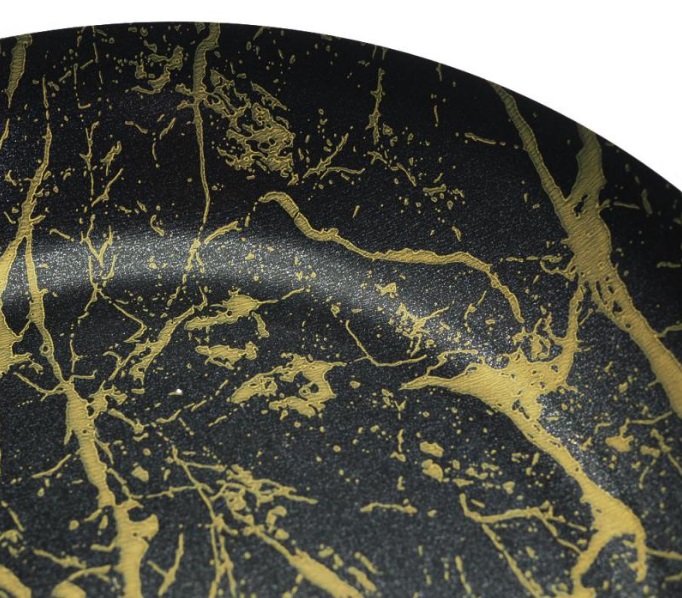 Afbeelding van Koekenpannenset - Koekenpannen Ø20, 24, 28cm - Eco Friendly Pannenset - Koekenpan - Goud / Zwart /