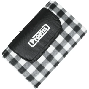 Afbeelding van Promis - Picknickkleed XL Waterdicht - 200 x 200 cm - Zwart / Wit / Grijs gestreept - met handvat - 3170 23bd