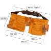 Afbeelding van Gereedschapsriem Leer - 11 vaks - Gereedschapsgordel - ToolPack - Gereedschapsschort - Spijkerschort Dubbel -