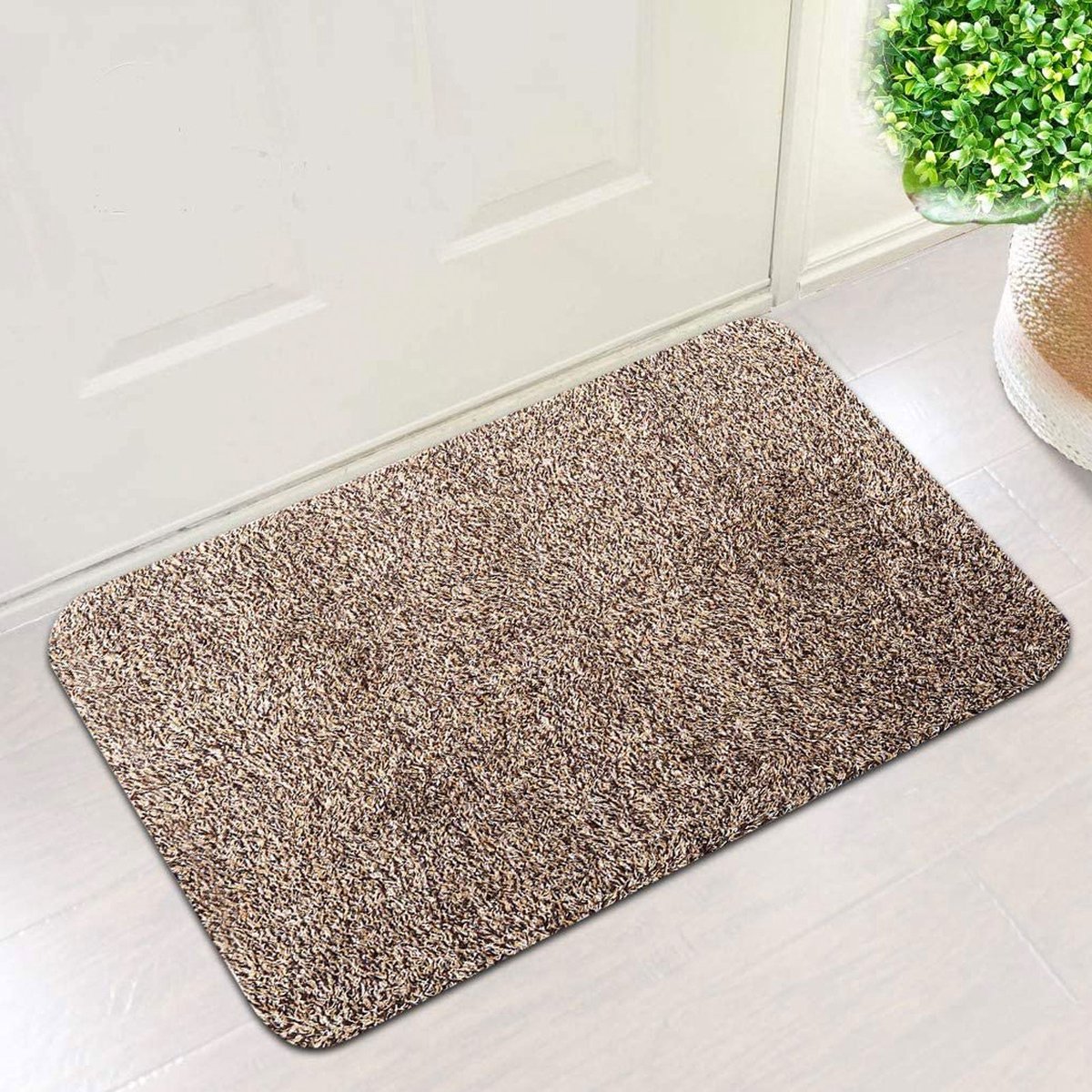 Afbeelding van Magische Deurmat Anti-Slip voor binnen - 45x70cm - Rubber/Stof - Bruin - Droogloopmat Antislip - 3514 c484