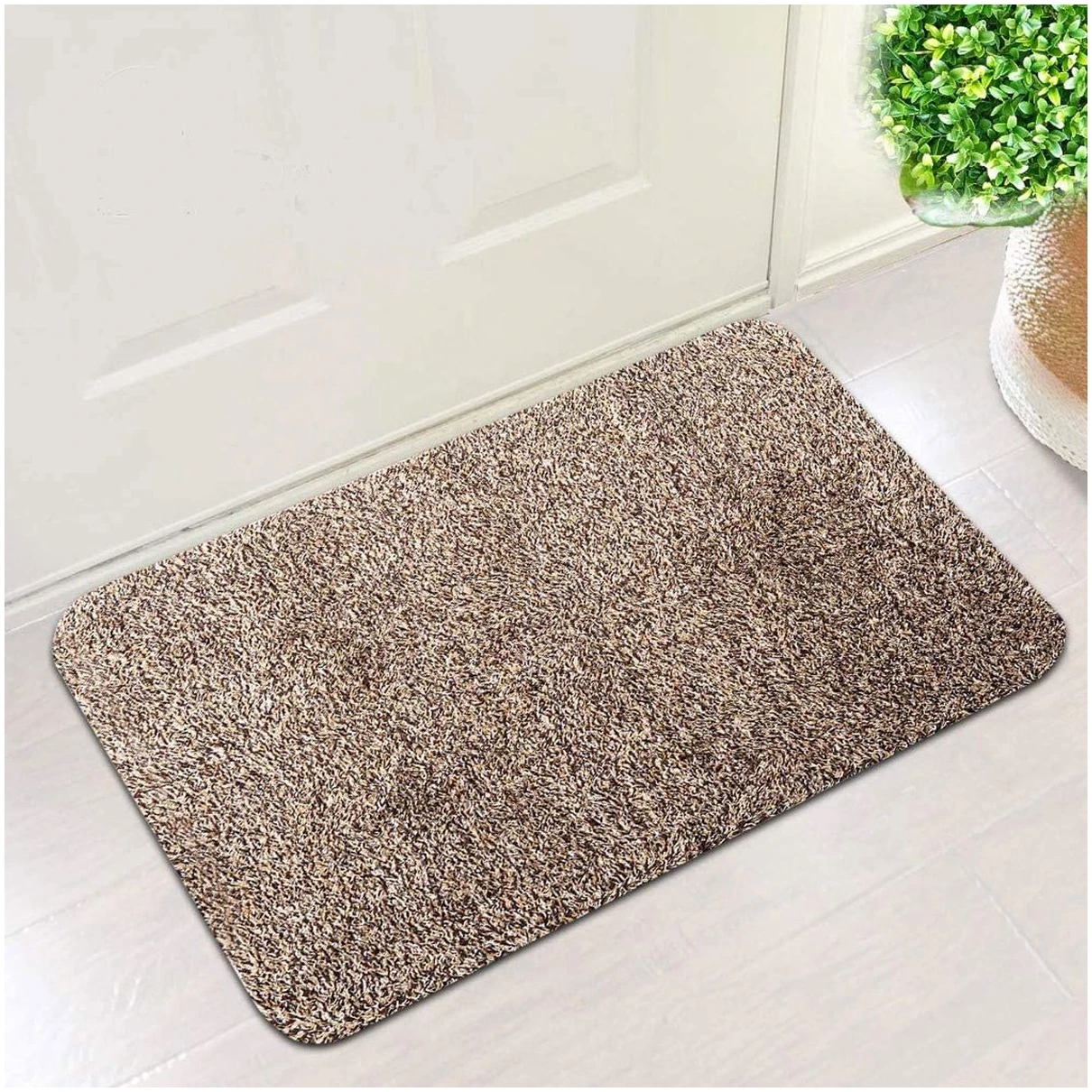 Afbeelding van Magische Deurmat Anti-Slip voor binnen - 45x70cm - Rubber/Stof - Bruin - Droogloopmat Antislip - 3514 c484