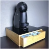 Afbeelding van Luxe Capsulehouder | Bamboe & Zwart Glas | Multifunctionele Cuphouder voor Dolce Gusto, Lavazza,