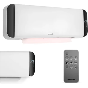 Afbeelding van Elektrische Verwarming Kachel Wand Hangend met Thermostaat - Ventilator Functie - Wandbevestiging - tot 30m2
