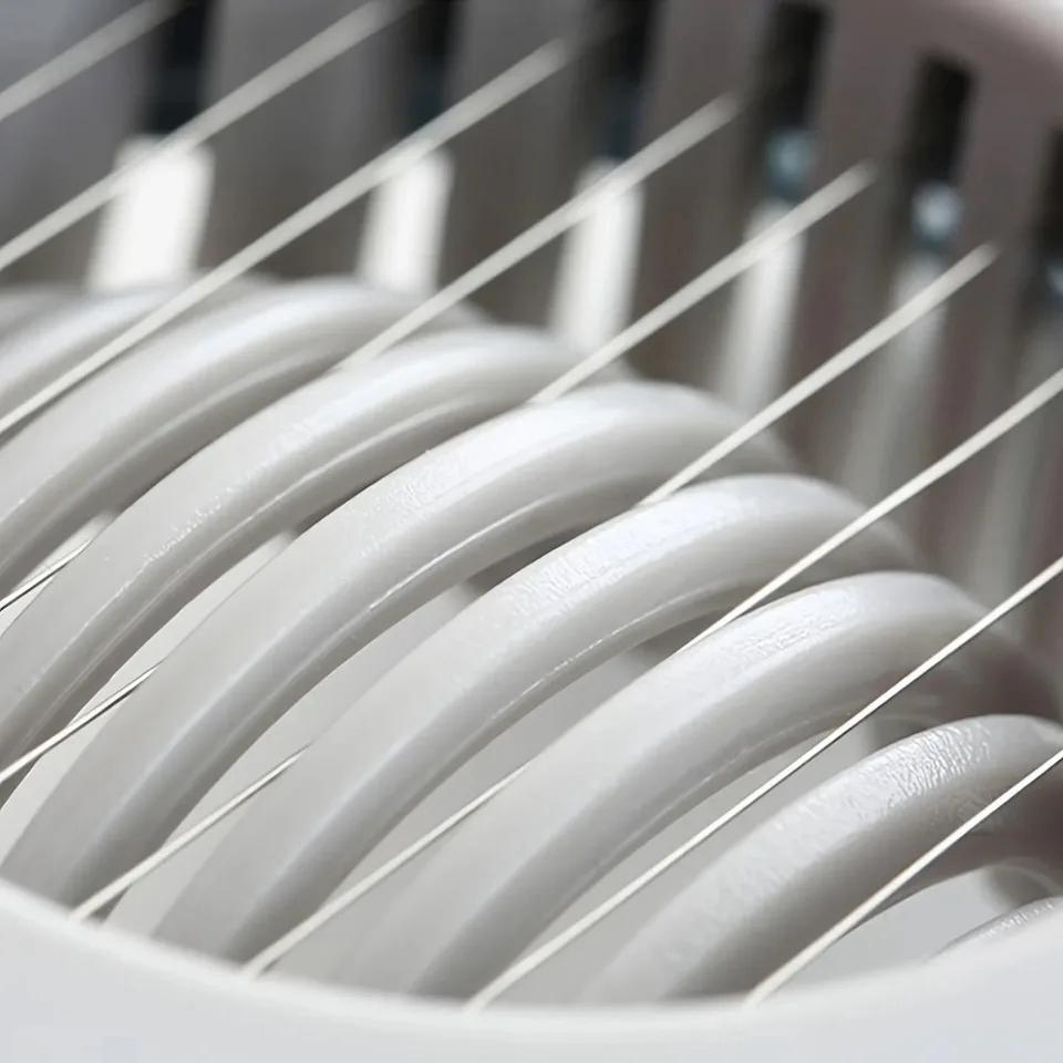 Afbeelding van Bewello - Ei Snijder / Eiersnijder - Vaatwasserbestendig - RVS Draad & BPA vrij - Grijs - Eisnijder