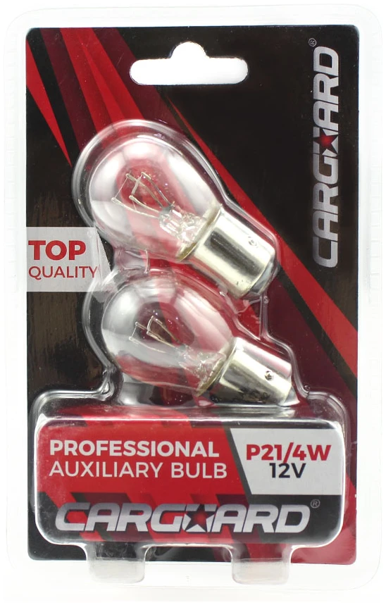 Afbeelding van Carguard - Set (2x) BAZ15D - P21/4W Autolampen Remlicht - Transparant - 12V 4W - Long Lifetime - Remlichten