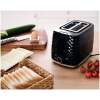 Afbeelding van Toaster Broodrooster Retro - Zwart - Model 2024 - Vintage Geroosterd brood Toaster - met Cool Wall, Ontdooi