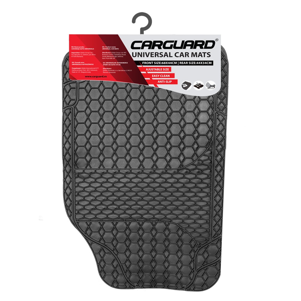 Afbeelding van Carguard - Universele Rubberen Automatten Set - Zwart - 4x Automat Universeel - Rubber - 55835A - 3c5d b536