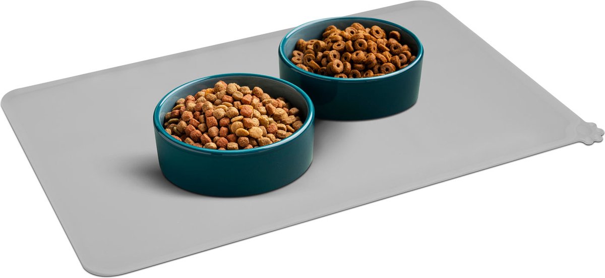 Afbeelding van Placemat Onderlegger Voerbak voor Hond en Kat - Grijs - 48x30cm - Anti-Slip - 3c73 109f 4561 80dc edc114be3c33