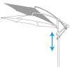 Afbeelding van Lifetime Garden Zweefparasol met Voet - Zwevende Parasol Kantelbaar - ⌀300 x 300 cm - Balkonparasol met