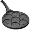 Afbeelding van Pannenkoekenpan Smileys Smiley - Pancake Pan - Omeletpan - Omeletmaker - Eierpan - Anti Aanbak - 7 Vakken -