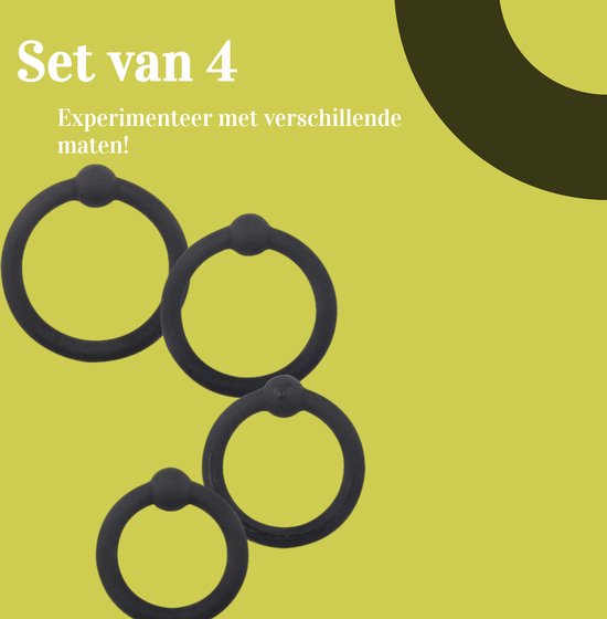 Afbeelding van SEDUCTA - Cockring Set - Penisring Set - Penisringen Siliconen - Cockringen 4 Stuks - BPK - 40ae f1f6 4e8a