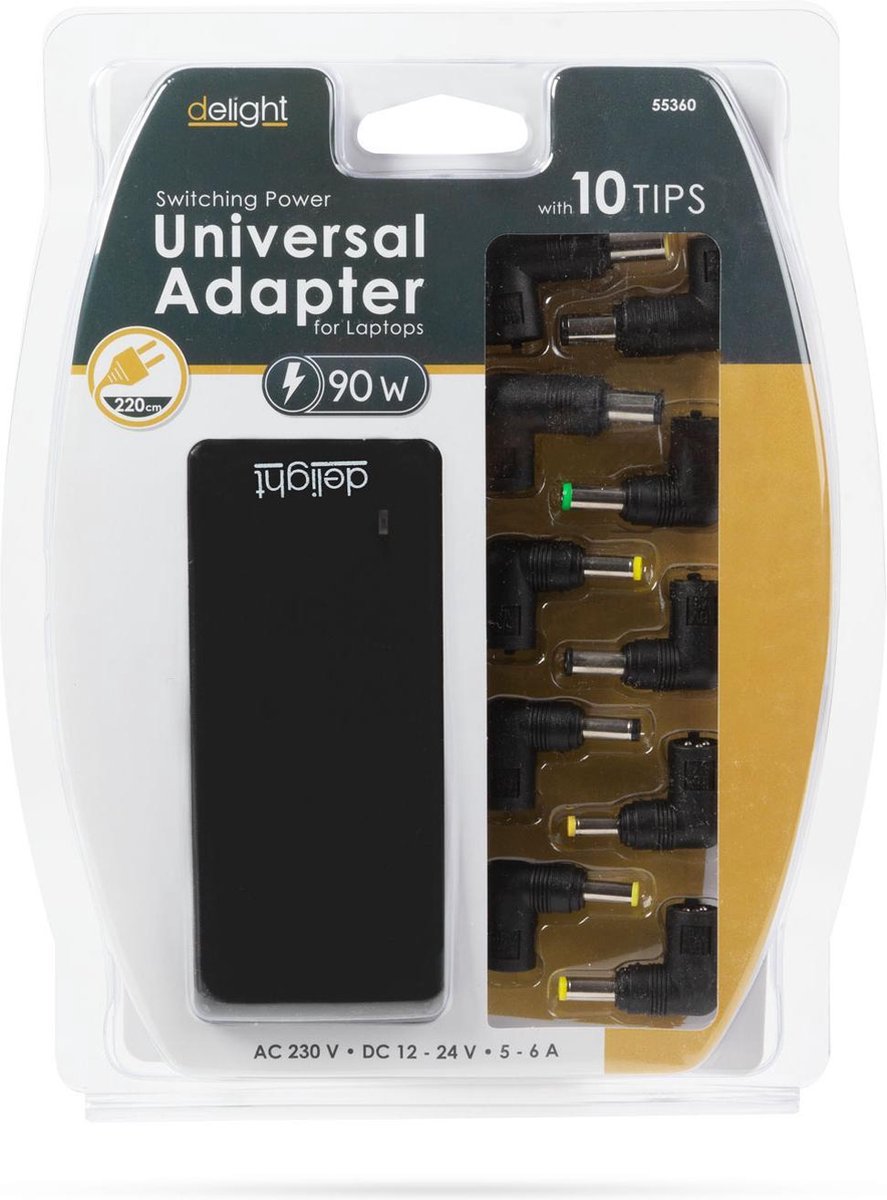 Afbeelding van Universele Laptop Oplader Adapter - max. 90W - ACER, Sony, DELTA, IBM, DELL, Compaq, HP, Liteon, Toshiba,