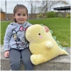 Afbeelding van Kussen Dinosaurus Knuffel - Dino Squish Plushie Kinderkussen - Kind Knuffelkussen Zachte Plush - 40cm - Geel