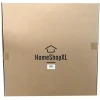 Afbeelding van HSXL - 60cm Grote Stille Wandklok Landelijk en Industrieel uit Zwart met Goud Hout - Groot - 60 cm - Houten