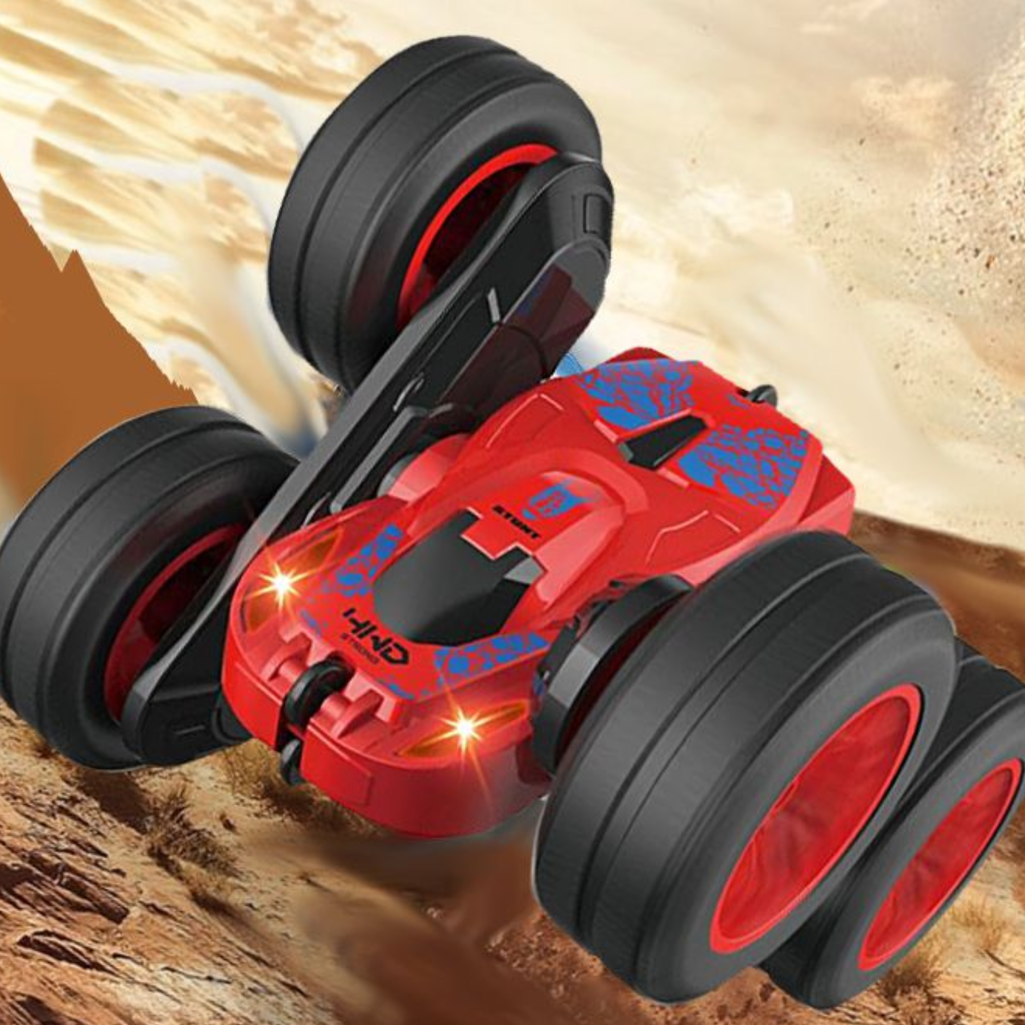 Afbeelding van HyperWheels - Bestuurbare Auto voor Jongens - Speelgoed Stuntauto voor Binnen of Buiten - Rood met Zwart -