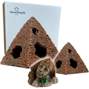Afbeelding van Aquarium Decoratie - Ornamenten - Set van 3 - Pyramide - Egypte - Sfinx - Woestijn - 4306 eb51 403b 9e29