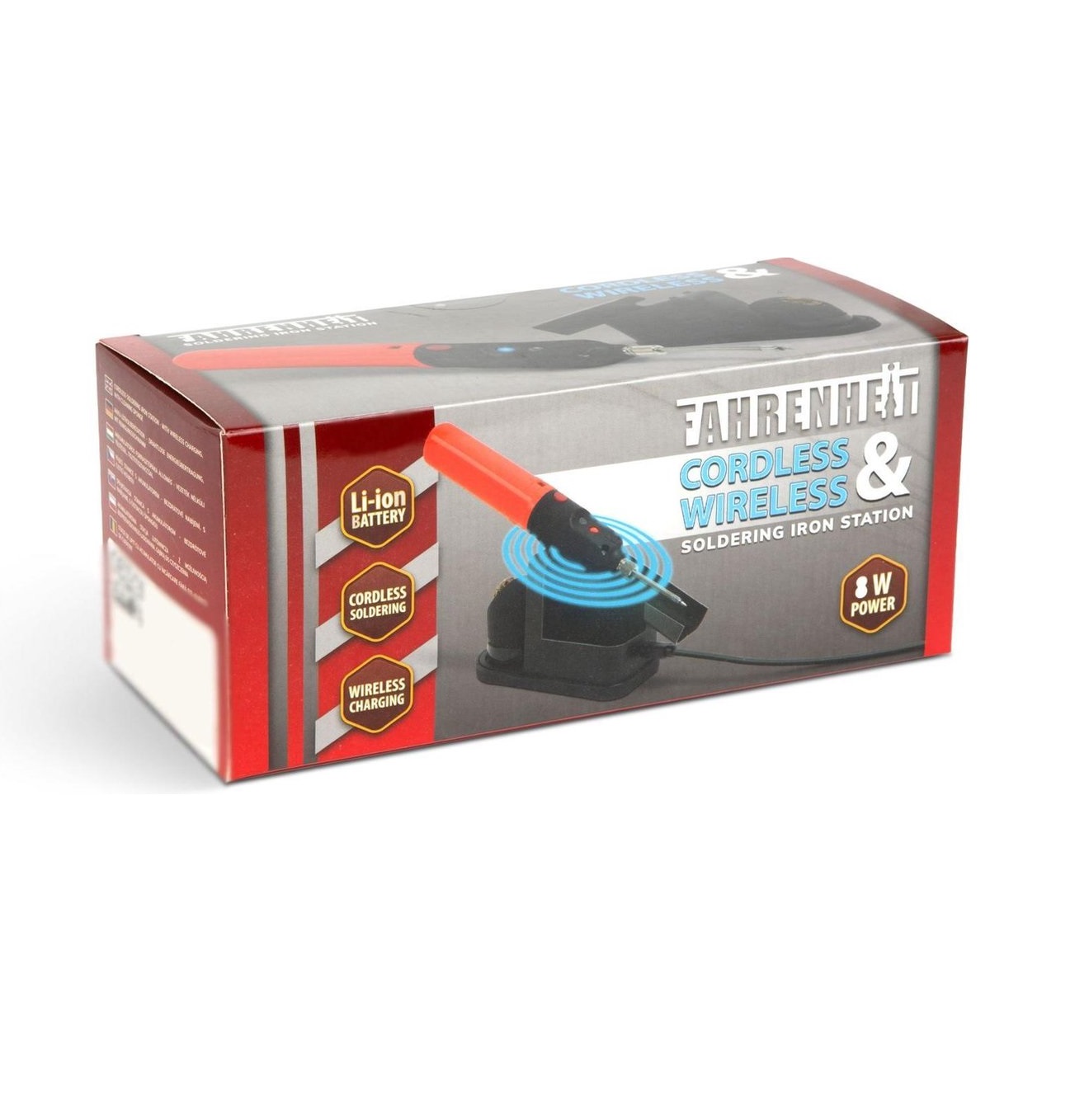 Afbeelding van FAHRENHEIT - Draadloze Soldeerbout Elektrisch - met QI draadloos oplaadstation - 8W - Soldeerstation -