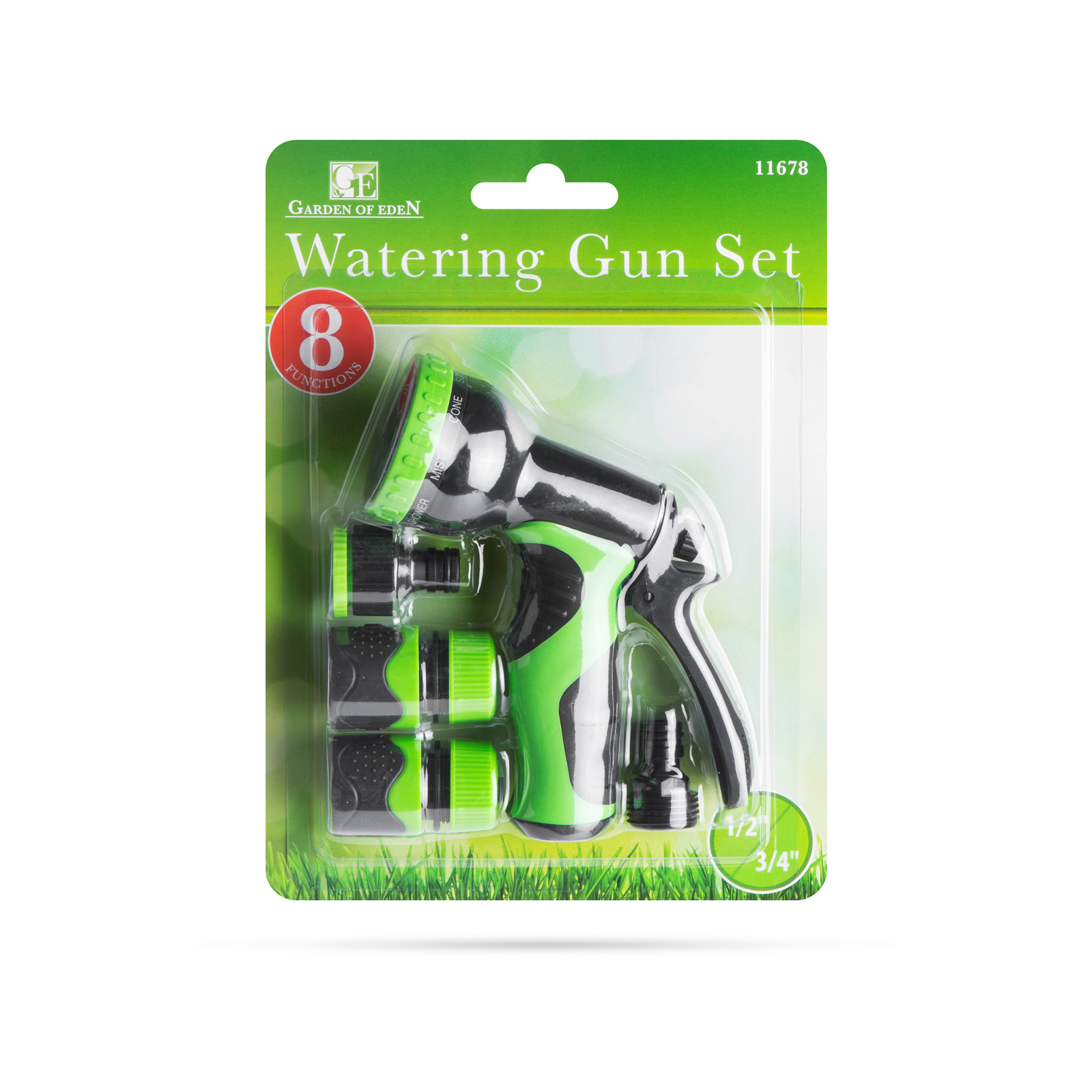 Afbeelding van Garden of Eden - Sproeipistool set met Snelkoppelingen voor Tuinslang - Sproeikop met 8 Functies en