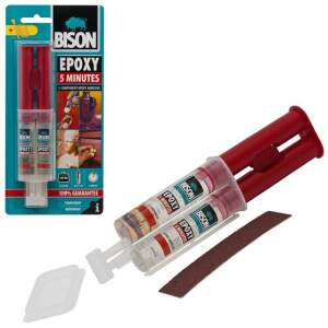 Afbeelding van Bison - Epoxy lijm voor Metaal, Steen, Beton, Polyester Reparatieset - Vloeibaar staal Transparant - 2