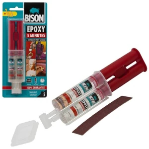 Afbeelding van Bison - Epoxy lijm voor Metaal, Steen, Beton, Polyester Reparatieset - Vloeibaar staal Transparant - 2