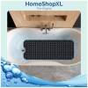 Afbeelding van HSXL - Antislipmat - 100x40CM - Incl. Netspons - Antislip Douchemat / Badmat Zwart met Zuignappen – Mat