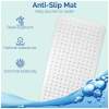 Afbeelding van HSXL - Antislipmat - 88x40CM - Incl. Netspons - Antislip Douchemat / Badmat Wit met Zuignappen – Mat voor