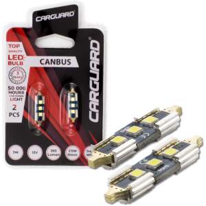 Afbeelding van Carguard - Set (2x) 31 mm (C5W) LED Festoon Lamp - Autolampen Buislamp - Canbus CAN135 - 350lm 3W 6000K -