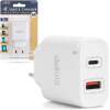 Afbeelding van Dubbele USB Stekker Oplader met 2 poorten PD20W - Wit - Snellader - USB A & USB C Lader - Oplaadblok -