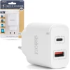 Afbeelding van Dubbele USB Stekker Oplader met 2 poorten PD20W - Wit - Snellader - USB A & USB C Lader - Oplaadblok -