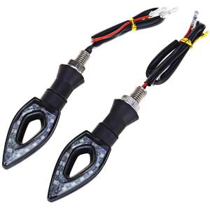 Afbeelding van 2 stuks Motor Knipperlichten LED Richtingaanwijzers - 10 LED - 2 stuks - Zwart - BPK - 492b 0484 4805 a316