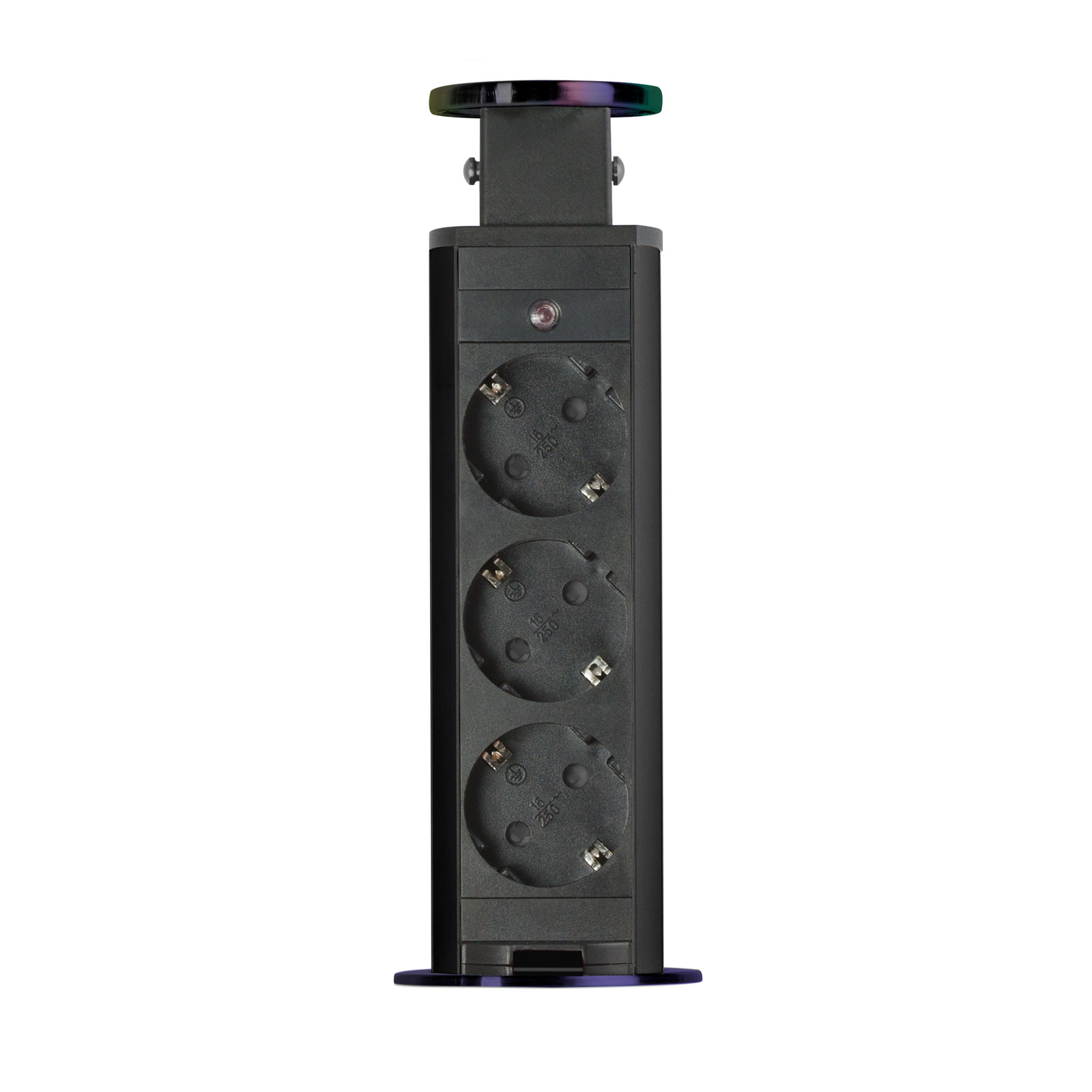 Afbeelding van DELIGHT - Inbouw Pop-Up Tafelblad Stekkerdoos met 3 Stopcontacten - Zwart - 4b3f 306a 4f15 86b7 0a4fb3212e33