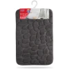 Afbeelding van Kleine Antislip Badmat voor in Badkamer/Toilet/WC - Grijs Antraciet - Steenpatroon - 40x60cm - 4bd6 d897 49d4