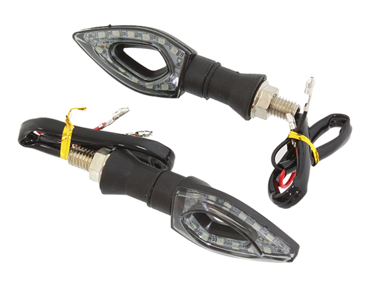 Afbeelding van 2 stuks Motor Knipperlichten LED Richtingaanwijzers - 10 LED - 2 stuks - Zwart - BPK - 4dfb 18d4 4cac a276