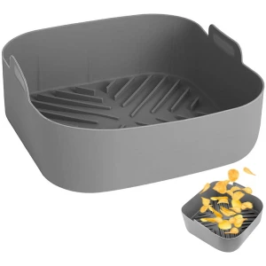 Afbeelding van HSXL - Bakvorm voor Airfryer Bakjes Siliconen - 1 Stuk - Vierkant 20CM - Bakpapier Alternatief - Accessoires