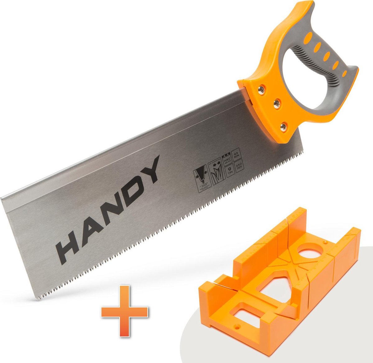 Afbeelding van Handy - Verstekbak met Zaag 460MM - Verstekzaag Handmatig - Grote Verstekbak met Zaag voor hout tot 100MM dik