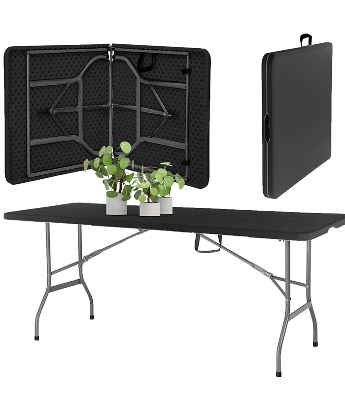 Afbeelding van Inklapbare Tafel - Buffettafel - Campingtafel - Klaptafel - Vouwtafel Buiten - Tuintafel - 180 x 73 x 76 cm -