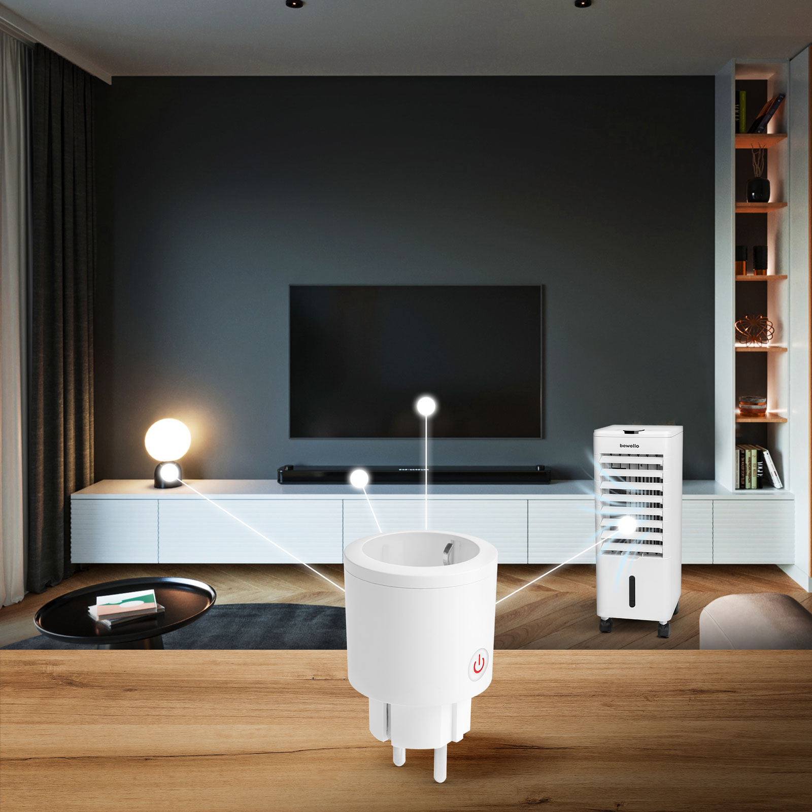 Afbeelding van Slimme WiFi Stekker - Smart Plug met Energiemeter - 3680W / 16A Geschikt maar niet gemaakt door: Amazon