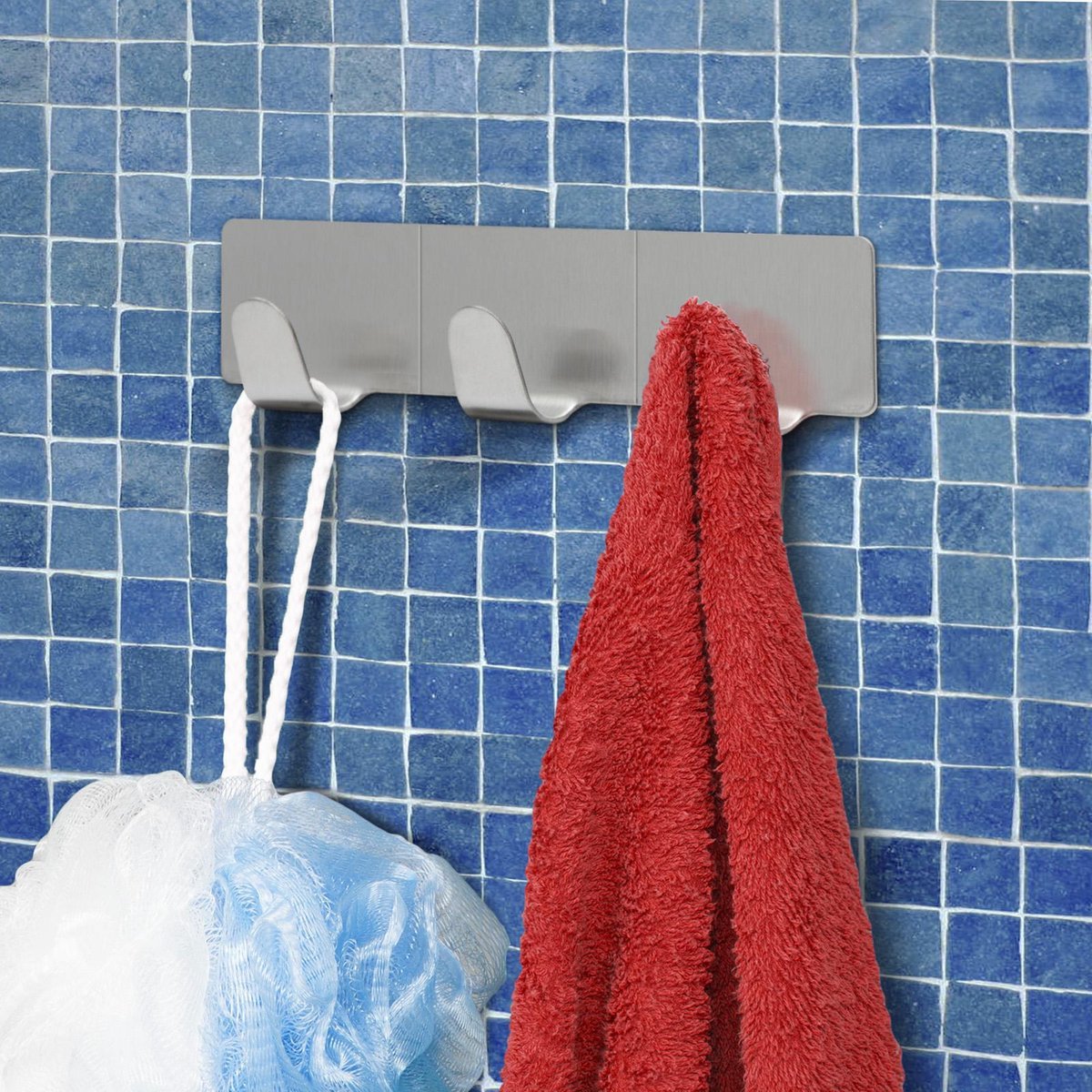 Afbeelding van Handdoekhaakjes Zelfklevend - RVS Geborsteld - Tot 5 KG - Zelfklevende Haakjes Handdoek - 5693 32b4 4f55 ad8d