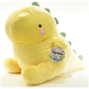 Afbeelding van Kussen Dinosaurus Knuffel - Dino Squish Plushie Kinderkussen - Kind Knuffelkussen Zachte Plush - 40cm - Geel