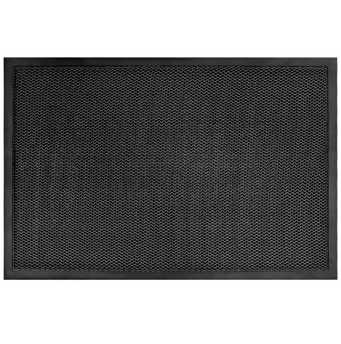 Afbeelding van 3D Mesh Deurmat Anti-Slip voor binnen - 90x60cm - Rubber/Stof - Zwart - Droogloopmat Antislip - 58bb ff55