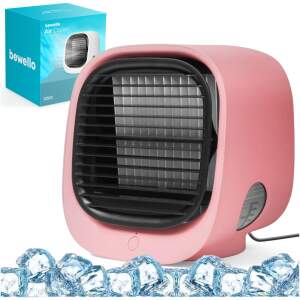 Afbeelding van Bewello® - Mini Ventilator voor Bureau - USB Ventilator met Luchtkoeler - Kleine Tafelventilator Airco -