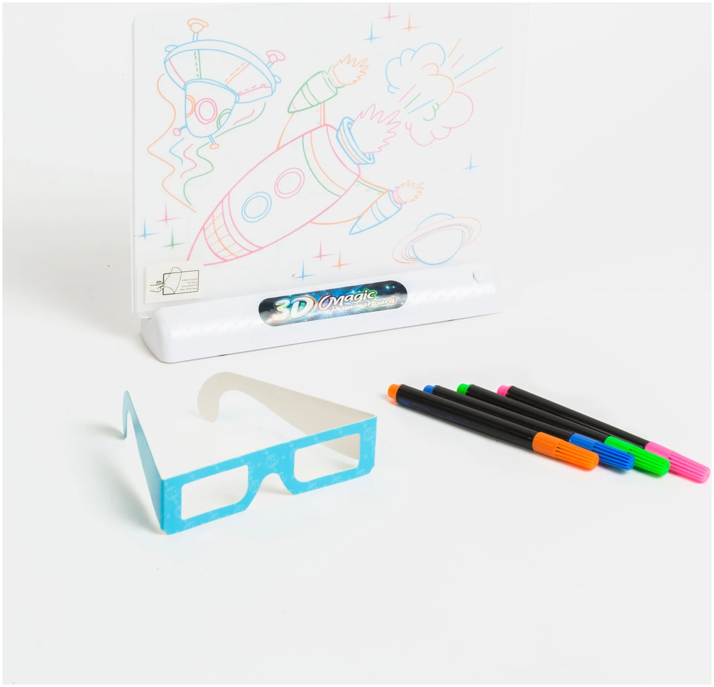 Afbeelding van Magic Drawing Board - 3D tekenbord blauw - Nachtlampje - Tekenen met licht - Magisch tekenbord - 5ada 9e51